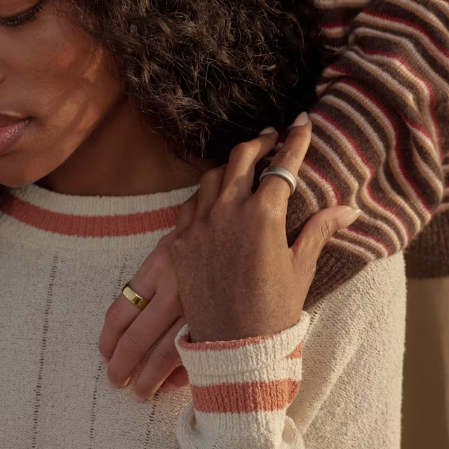 Ultra-thin and 40% smaller than Oura Ring 4. Designed to wear like jewelry. Made to move with you...